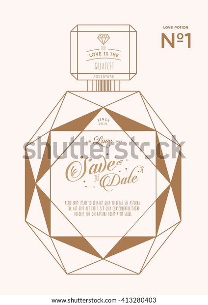 Authentic Wedding Proposal Theme Love Fragrant Stock Vector