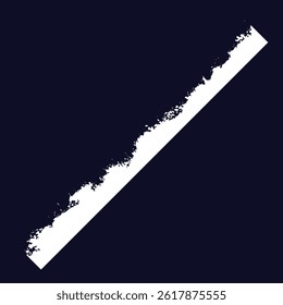 Authentic white chalk stroke vector with rough texture on dark blue. Perfect for school themes, chalkboard designs, and hand-drawn projects. Grainy, natural scribble effect.