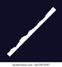 Authentic white chalk stroke vector with rough texture on dark blue. Perfect for school themes, chalkboard designs, and hand-drawn projects. Grainy, natural scribble effect.
