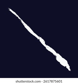 Authentic white chalk stroke vector with rough texture on dark blue. Perfect for school themes, chalkboard designs, and hand-drawn projects. Grainy, natural scribble effect.