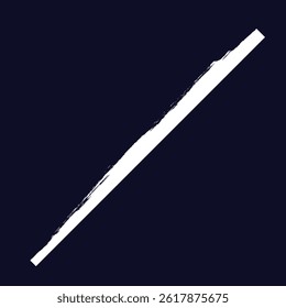 Authentic white chalk stroke vector with rough texture on dark blue. Perfect for school themes, chalkboard designs, and hand-drawn projects. Grainy, natural scribble effect.