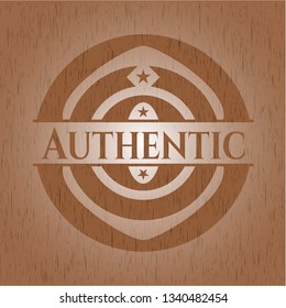 Authentic wood icon or emblem