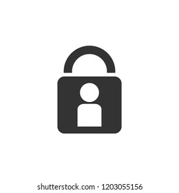 Authenticate. Icon Flat
