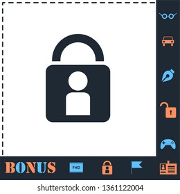 Authenticate. Perfect icon with bonus simple icons