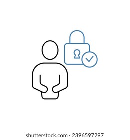authentication concept line icon. Simple element illustration.authentication concept outline symbol design.
