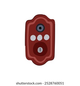 authentication facial recognition lock cartoon. privacy technology, access surveillance, software hardware authentication facial recognition lock sign. isolated symbol vector illustration