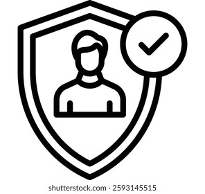 Authentication Glyph Icon Design For Personal nad Commercial Use