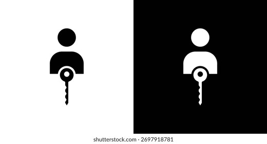 Concepto de icono de autenticación. icono de silueta.