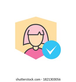 Diseño de icono de autenticación aislado en fondo blanco