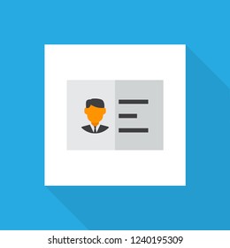 Authentication icon flat symbol. Premium quality isolated identification element in trendy style.