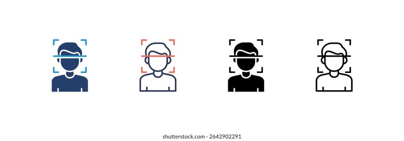 Authentication Icon set multiple style collection
