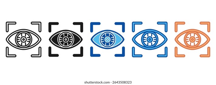 Authentication Icon Set Multiple Style Collection