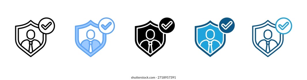 Conjunto de iconos de autenticación colección de estilos múltiples