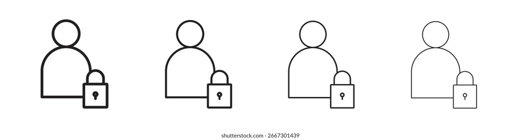 Authentication icon simple black vectors pack. Design infographic element