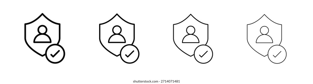 Conjunto de pictogramas de iconos de autenticación
