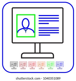 authentication icon vector. flat design thin line