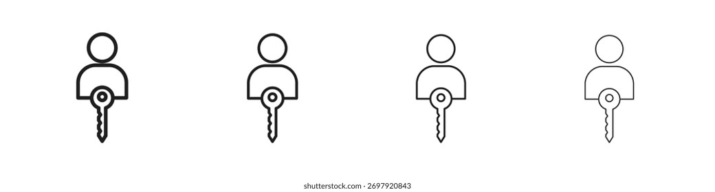 Icono de autenticación Ilustración vectorial. Vector editable EPS 10.