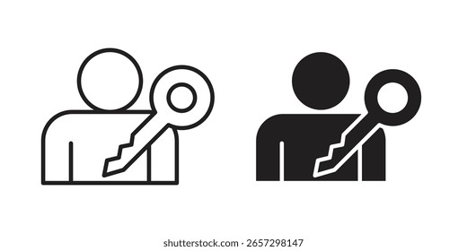 Ilustração do vetor do ícone de autenticação em um plano de fundo transparente.