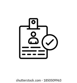 Authentication icon in vector. Logotype