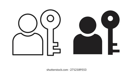 Icono de autenticación Vector, símbolo, ilustraciones de logotipo