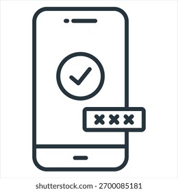 Ilustración vectorial de iconos de esquema de autenticación