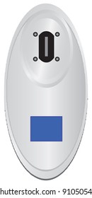 Authentication is a security scan of a fingerprint. Vector illustration.