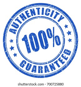 Authenticity Guaranteed Rubber Stamp