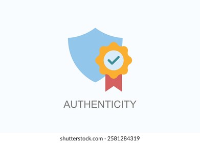 Authenticity Icon Or Logo Isolated Illustration