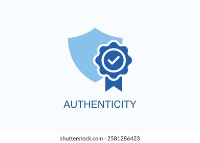 Authenticity Icon Or Logo Isolated Illustration