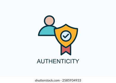 Authenticity Icon Or Logo Isolated Illustration