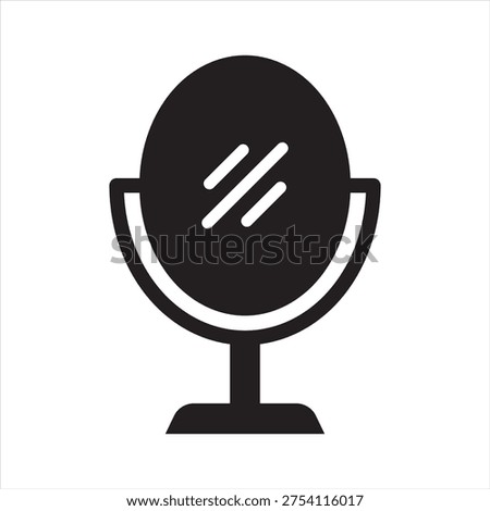 Authenticity icon. Mirror icon. Icon symbol for authenticity, genuine, original, identity, honesty, truth, reflection, self, clarity, mirror. Vector illustration