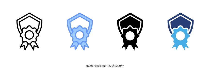 Authenticity icon set multiple style collection