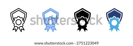 Authenticity icon set multiple style collection