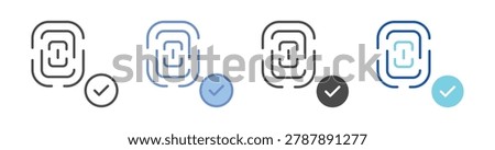 Authenticity Icon Set With Multiple Styles Vector Illustration