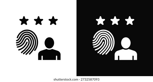 Estilo de fondo blanco y negro del icono de la autenticidad