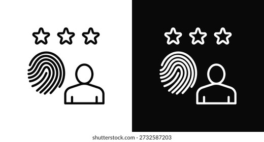 Estilo de fondo blanco y negro del icono de la autenticidad