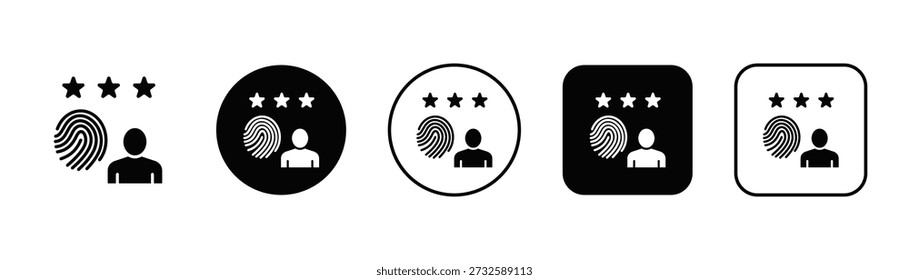Estilo de fondo blanco y negro del icono de la autenticidad