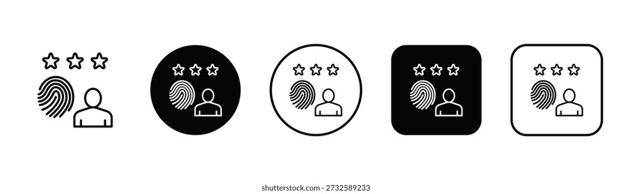 Estilo de fondo blanco y negro del icono de la autenticidad