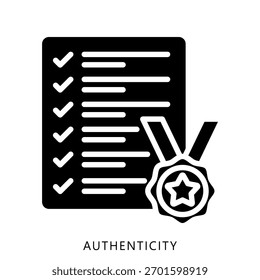 Icono de la ilustración de la mini autenticidad. Uso Para El Concepto Moderno, Impresión, Ui, Ux Kit, Web Y Desarrollo De App. Vector Relacionado Con Finanzas De Negocios, Administración Y Más