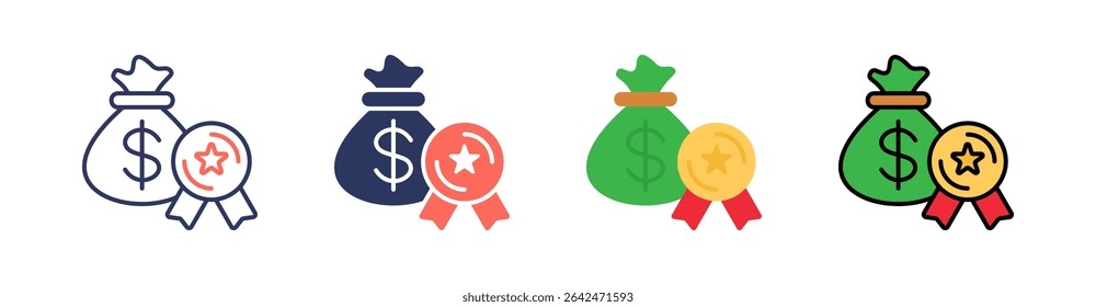 Authenticity Multi Style Icon Set Vector