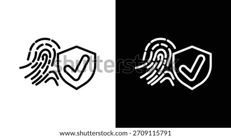 authenticity Two-tone version in black and white background