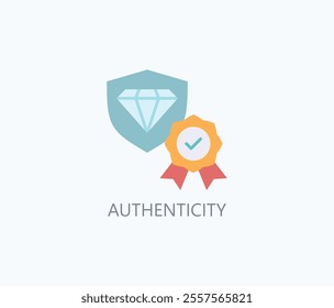 Authenticity Vector, Icon Or Logo Sign Symbol Illustration