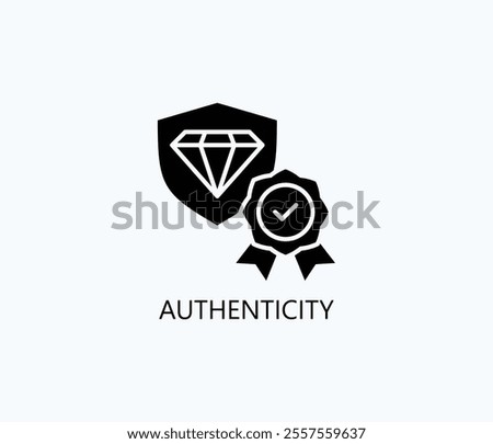Authenticity Vector, Icon Or Logo Sign Symbol Illustration