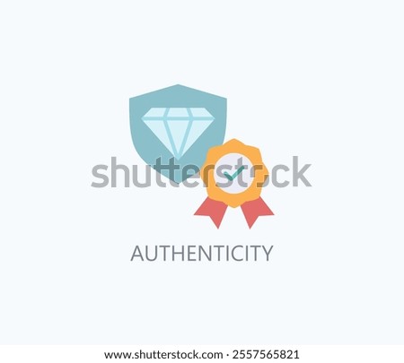 Authenticity Vector, Icon Or Logo Sign Symbol Illustration