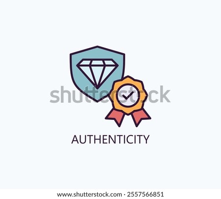 Authenticity Vector, Icon Or Logo Sign Symbol Illustration