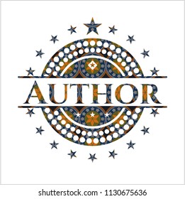 Author arabic badge. Arabesque decoration.