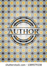 Author arabic badge. Arabesque decoration.