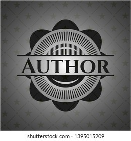 Author black emblem. Vector Illustration. Detailed.