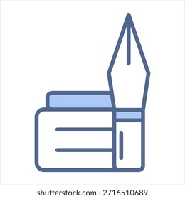 Autor blaues Symbol, Vektorgrafik