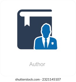 Author and Book Icon Concept